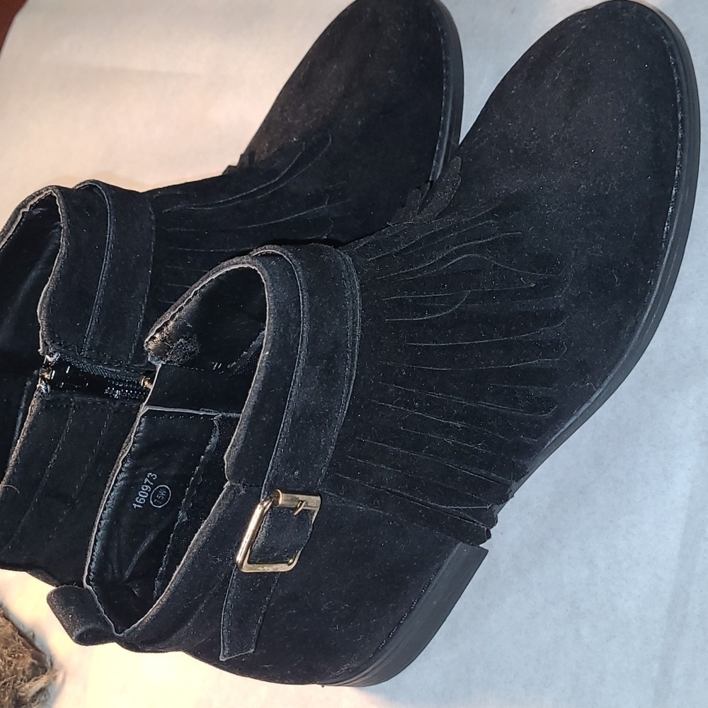 Women's Lady Godiva Zipper Fringed Ankle Boots
